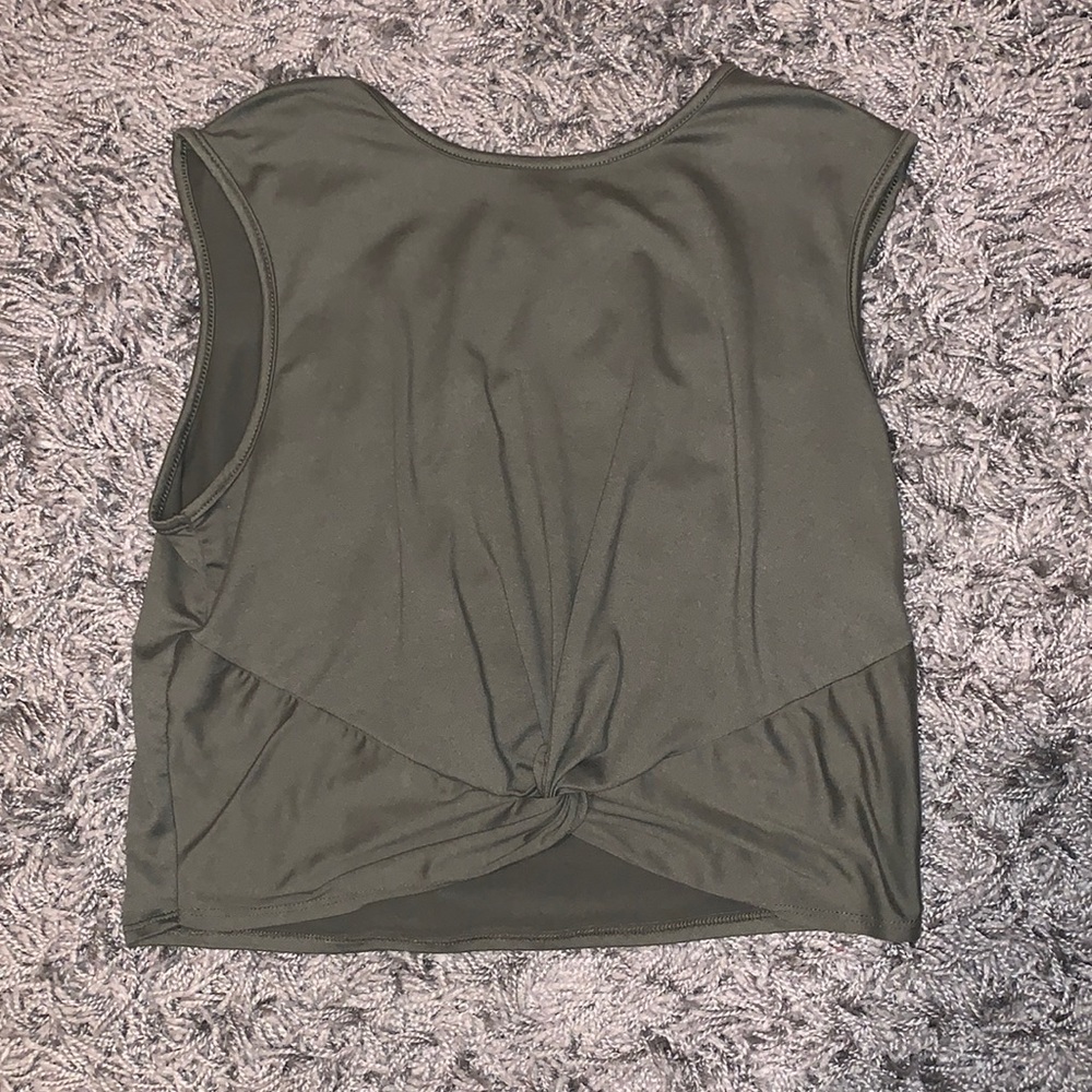 Athletic crop top, Army green